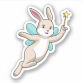 Rabbit as Fairy with Magic wand Sticker (Voorkant)