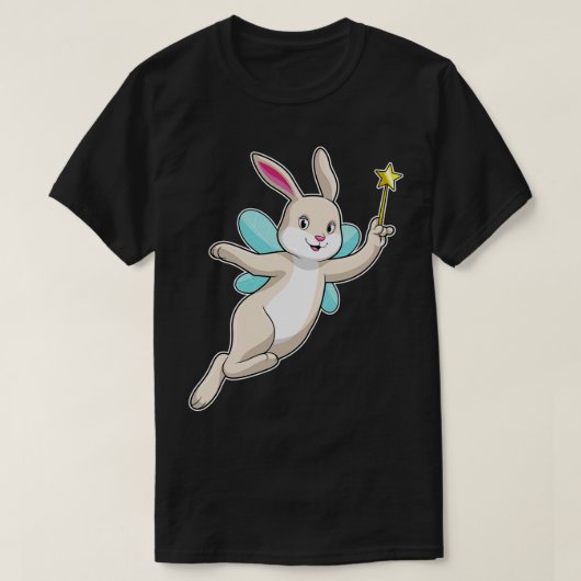 Rabbit as Fairy with Magic wand T-shirt (Design voorkant)