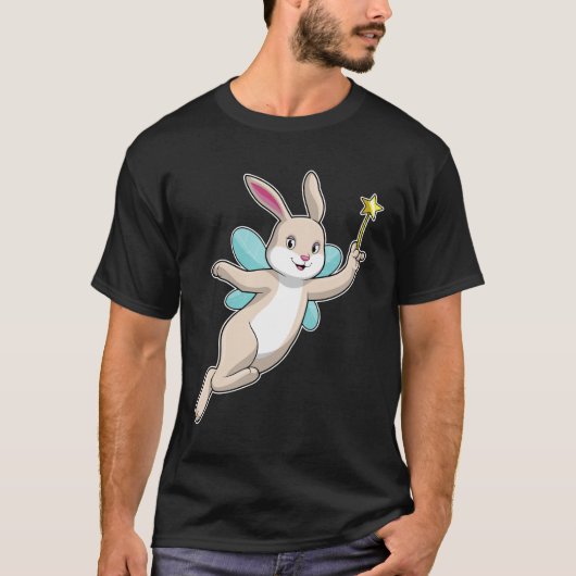 Rabbit as Fairy with Magic wand T-shirt (Voorkant)