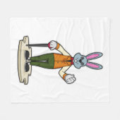 Rabbit as Gentleman with Cane Fleece Deken (Voorkant (Horizontaal))