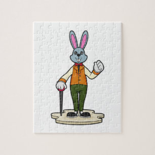 Rabbit as Gentleman with Cane Legpuzzel