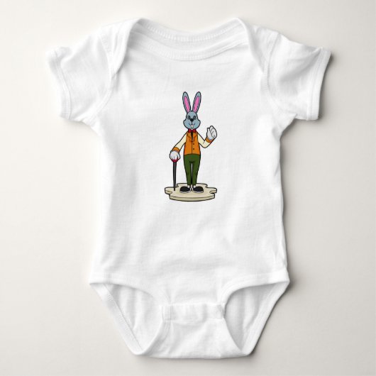 Rabbit as Gentleman with Cane Romper (Voorkant)