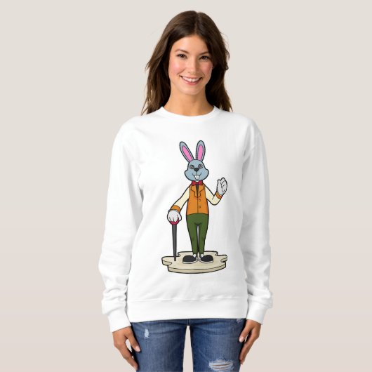 Rabbit as Gentleman with Cane Trui (Voorkant volledig)