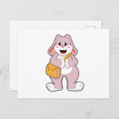 Rabbit as Hiker with Bag Briefkaart (Voorkant / Achterkant)