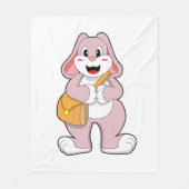 Rabbit as Hiker with Bag Fleece Deken (Voorkant)