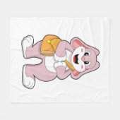 Rabbit as Hiker with Bag Fleece Deken (Voorkant (Horizontaal))