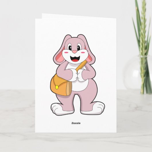 Rabbit as Hiker with Bag Kaart (Achterkant)