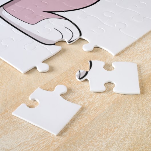 Rabbit as Hiker with Bag Legpuzzel (Zijkant)