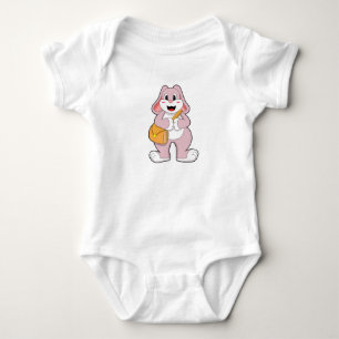 Rabbit as Hiker with Bag Romper