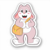 Rabbit as Hiker with Bag Sticker (Voorkant)