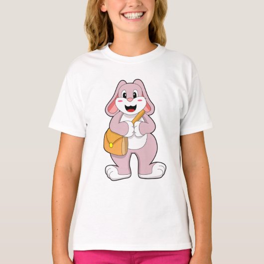 Rabbit as Hiker with Bag T-shirt (Voorkant)