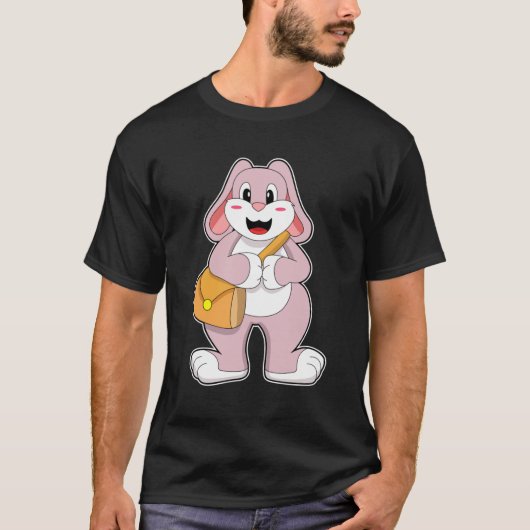 Rabbit as Hiker with Bag T-shirt (Voorkant)