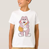 Rabbit as Hiker with Bag T-shirt (Voorkant)