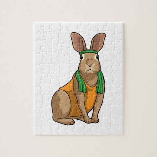 Rabbit as Runner with Towel Legpuzzel (Verticaal)