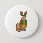 Rabbit as Runner with Towel Ronde Button 7,6 Cm (Voorkant)