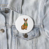 Rabbit as Runner with Towel Ronde Button 7,6 Cm (In situ)