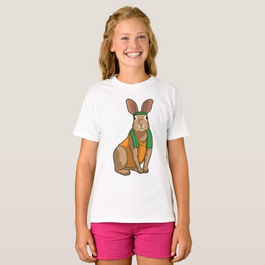 Rabbit as Runner with Towel T-shirt (Voorkant volledig)