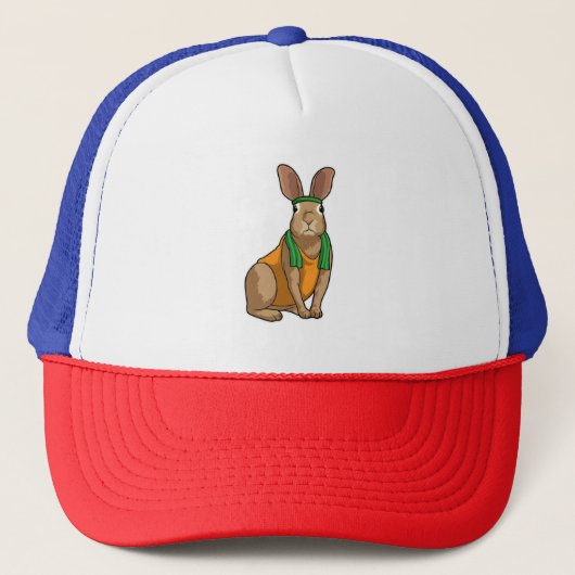 Rabbit as Runner with Towel Trucker Pet (Voorkant)