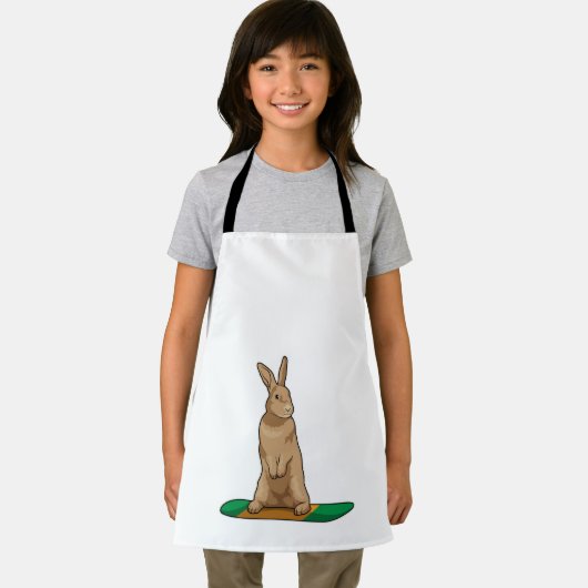 Rabbit as Snowboarder with Snowboard Schort (Insitu)