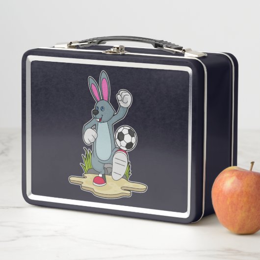 Rabbit as Soccer player with Soccer (In situ)