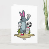 Rabbit as Soccer player with Soccer Kaart (Achterkant)
