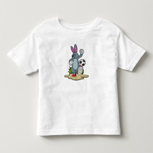 Rabbit as Soccer player with Soccer Kinder Shirts (Voorkant)