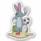 Rabbit as Soccer player with Soccer Sticker (Voorkant)