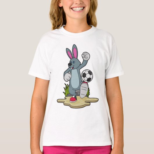 Rabbit as Soccer player with Soccer T-shirt (Voorkant)