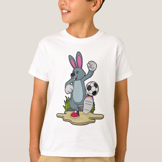 Rabbit as Soccer player with Soccer T-shirt (Voorkant)