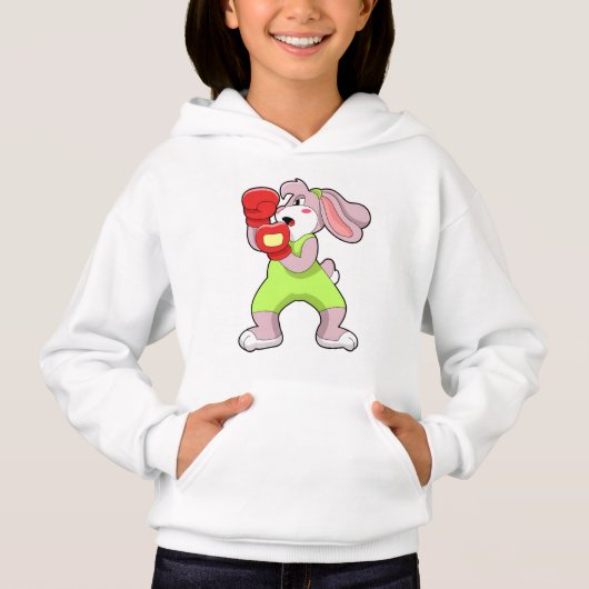 Rabbit at Boxing with Boxing gloves (Voorkant)