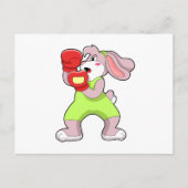 Rabbit at Boxing with Boxing gloves Briefkaart (Voorkant)