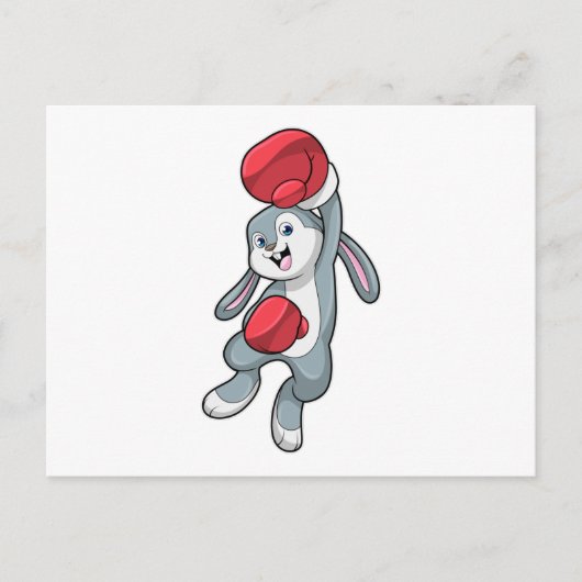 Rabbit at Boxing with Boxing gloves Briefkaart (Voorkant)
