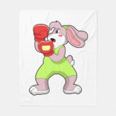 Rabbit at Boxing with Boxing gloves Fleece Deken (Voorkant)