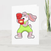 Rabbit at Boxing with Boxing gloves Kaart (Voorkant)