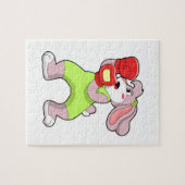 Rabbit at Boxing with Boxing gloves Legpuzzel (Horizontaal)