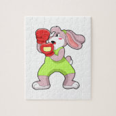 Rabbit at Boxing with Boxing gloves Legpuzzel (Verticaal)