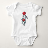 Rabbit at Boxing with Boxing gloves Romper (Voorkant)