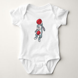 Rabbit at Boxing with Boxing gloves Romper