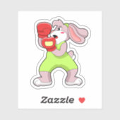 Rabbit at Boxing with Boxing gloves Sticker (Vel)