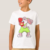 Rabbit at Boxing with Boxing gloves T-shirt (Voorkant)