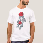 Rabbit at Boxing with Boxing gloves T-shirt (Voorkant)