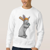 Rabbit at Cricket with Cricket bat Trui (Voorkant)