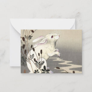 Rabbit at Full Moon, 1930 by Ohara Koson Notitiekaartje