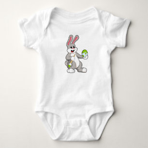 Rabbit at Painting with Egg Romper