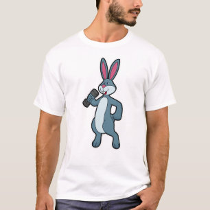 Rabbit at Sterke training met Dumbbell T-shirt