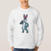 Rabbit at Sterke training met Dumbbell T-shirt (Voorkant)