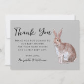 Rabbit Baby shower bedankje Bedankkaart (Voorkant)