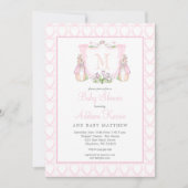 Rabbit Baby shower Invitation Kaart (Voorkant)