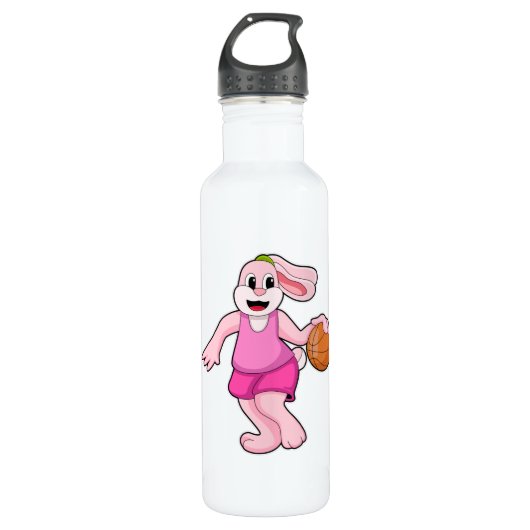 Rabbit Basketball Sports Waterfles (Voorkant)