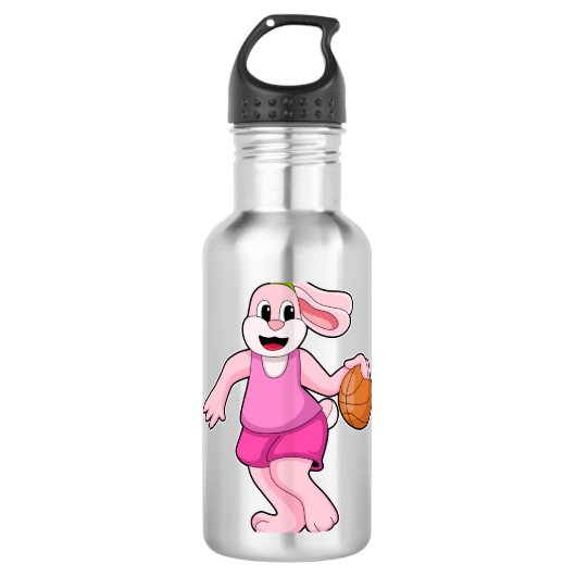Rabbit Basketball Sports Waterfles (Voorkant)